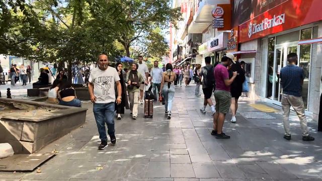 ANKARA walking Tour Promenade Centre ville Ulus Kizilay filmé 4K смотреть онлайн