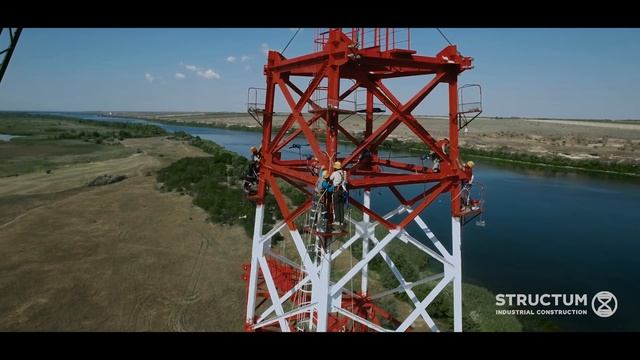 Монтаж опоры АП-330 кВ