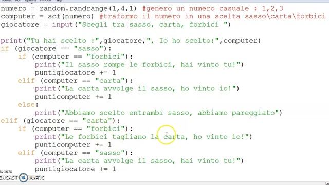 Py 16 Python Sasso Carta Forbici (modulo random) смотреть онлайн