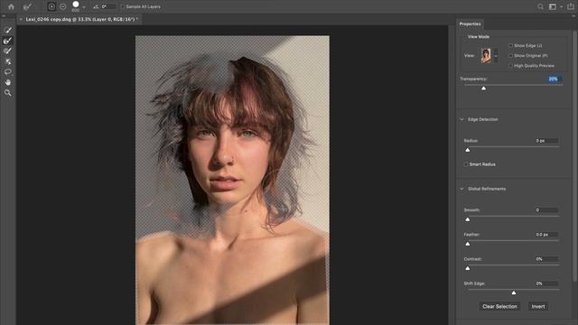Photoshop: Refine Edge Brush Tool смотреть онлайн