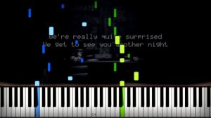 The Living Tombstone - Five Nights at Freddy's 1 Song Piano Tutorial (FREE notes + midi) with lyric