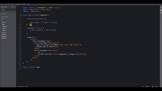 React Js - Show and hide elements based on state смотреть онлайн