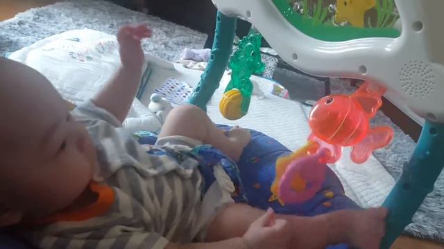 Leo Kicking Toys in Bouncer смотреть онлайн