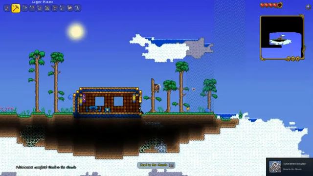 Terraria Lets-play Episode 2 -- Cloud hunting and looting смотреть онлайн