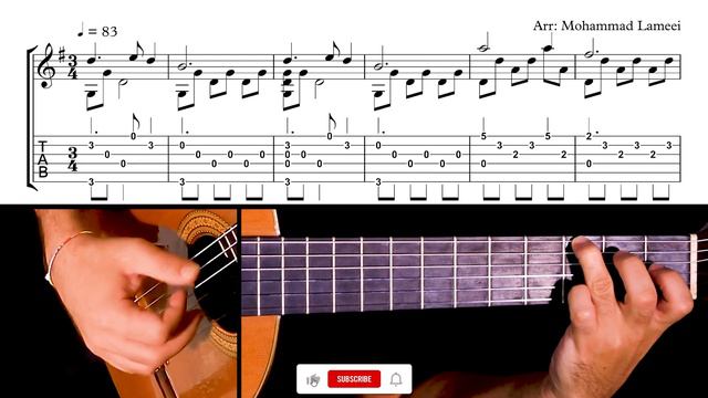 Silent Night 🌙 | Classical Guitar Tutorial + Sheet & Tab смотреть онлайн