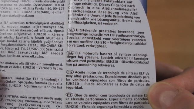 Elf Evolution Full-Tech FE 5W30 original engine show смотреть онлайн