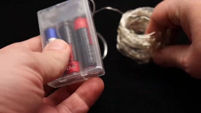 Светодиодная гирлянда "капельки росы" на батарейках. смотреть онлайн