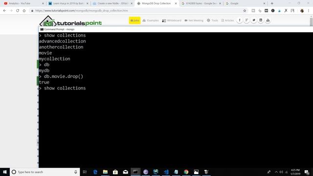 MongoDB Tutorial for Beginners (2019) (Part-5) Dropping or Deleting Collections in MongoDB смотреть онлайн