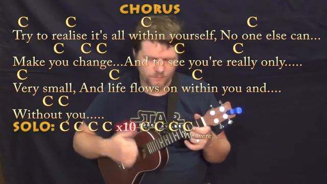 Within You Without You (Beatles) Ukulele Cover Lesson in C with Chords/Lyrics смотреть онлайн