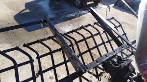 Сцепка навесных борон на минитрактор Русич Т-18 своими руками.