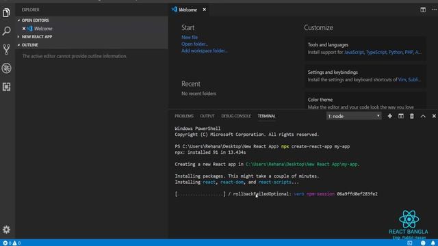 React JS Tutorial Bangla | Part 02 Create New React App смотреть онлайн
