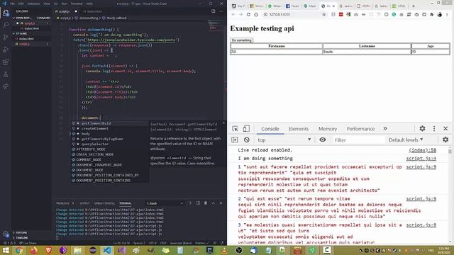 Update page content with data from JSON API смотреть онлайн