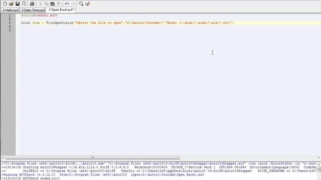 Autoit Tutorial - Open an Excel book смотреть онлайн