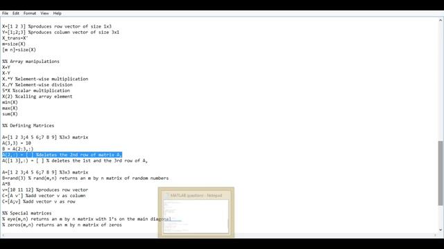 Introduction to MATLAB-2(arrays and matrices) by Saumy Agarwal смотреть онлайн