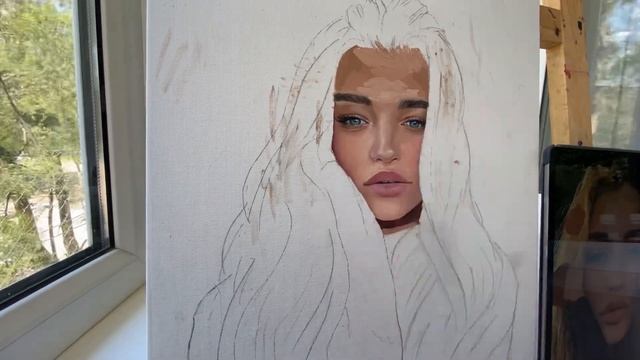 ПОРТРЕТ МАСЛОМ НА ХОЛСТЕ. Рисование в таймлапс. Техника написания маслом смотреть онлайн