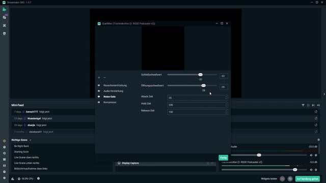 Streamlabs OBS Mikrofon einstellen die wichtigsten Mikrofon Filter deutsch смотреть онлайн