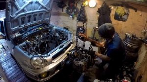 Как самому поменять двигатель Subaru Impreza.  Свап EJ203 вместо EJ202