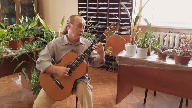 Прекрасная пьеса для гитары . ( 1-й год обучения ). В. Козлов " Маленькая арфистка " . Онлайн урок смотреть онлайн