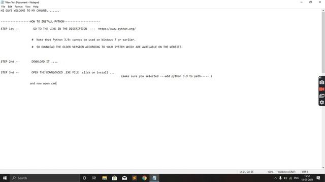 HOW TO INSTALL PYTHON | WINDOW 10,8,7 AND xp | смотреть онлайн