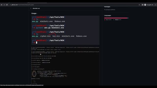 Bypass Windows Defender with FilelessPELoader - Mimikatz and Meterpreter смотреть онлайн
