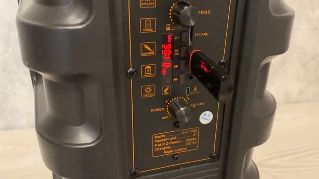 ⚡️Портативная колонка. 38см караоке микрофон подсветка радио регулировка басов. .mp4 смотреть онлайн