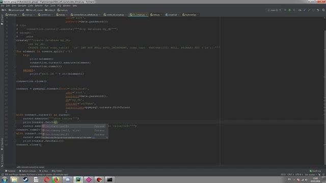 Как подключить базу данных Mysql к питону? смотреть онлайн