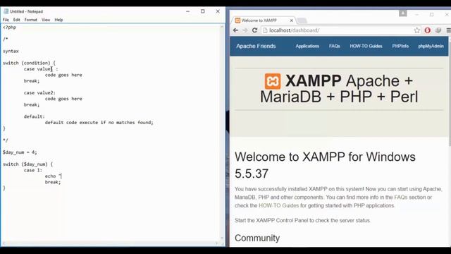 10 Switch Case Statement - Php Tutorial for Beginners смотреть онлайн