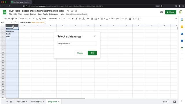 Google Sheets Pivot Table - Filter with Custom Formula - Dynamic Slicer Dropdown смотреть онлайн