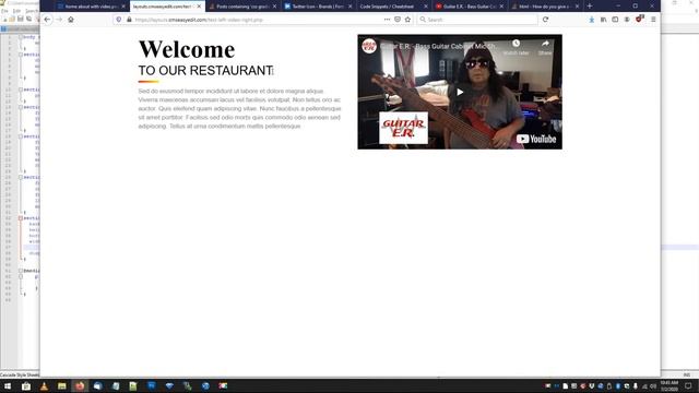 HTML & CSS Layout, responsive two column with YouTube video смотреть онлайн