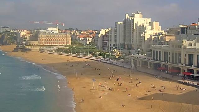 Франция, Биарриц, Гранд Пляж, реальная съемка, смотреть онлайн