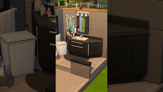 Cluttered Modern Bathroom | #shorts | The Sims 4 Stop Motion | Bathroom Clutter Kit | No CC смотреть онлайн