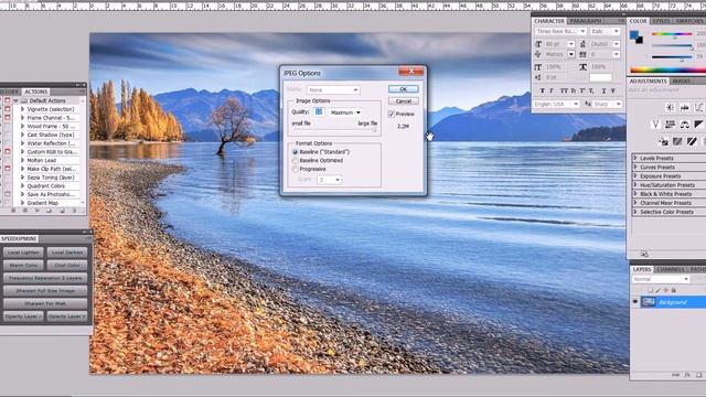 Как уменьшить размер фото файла в Photoshop смотреть онлайн