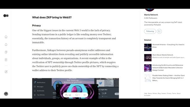 Эволюция доказательств с нулевым разглашением (ZKP) в Web3. Manta Network. смотреть онлайн