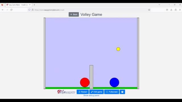 Creating a simple volley game with physics engine - Easy Game Maker tutorial смотреть онлайн