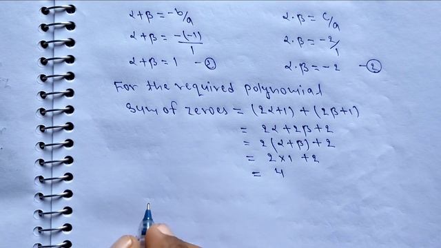 If α and β are the zeroes of the quadratic polynomial f(x) = x^2-x-2, find a polynomial whose zeroe смотреть онлайн