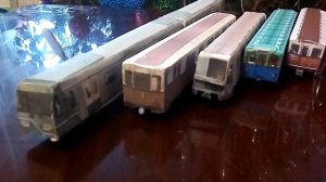 Метро из бумаги вагоны