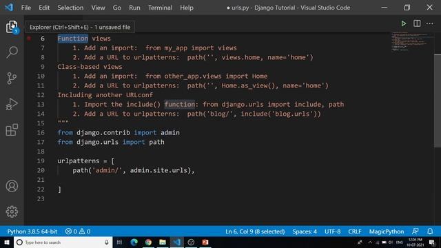 Django Tutorial - Urls in Djnago (Hindi) смотреть онлайн