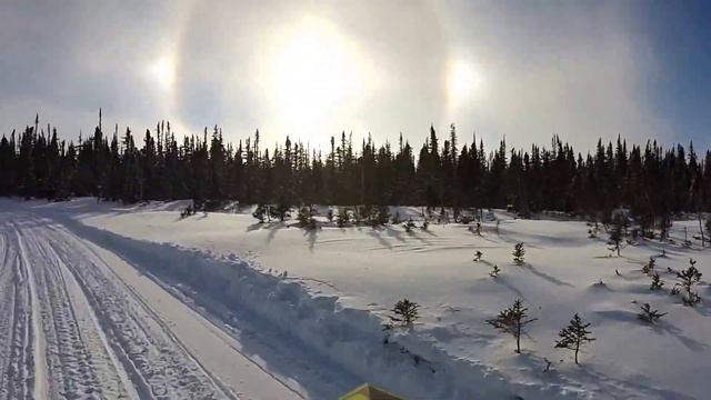 Backcountry snowmobiling Groomed trail.St.Anthony,Newfoundland canada. El Tigre 6000.Gopro HD смотреть онлайн