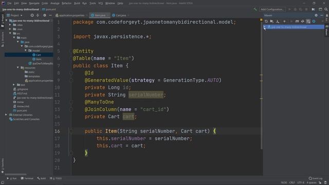 Java Spring Boot - JPA - Hibernate - H2 - One To Many Bidirectional Relationship - @OneToMany