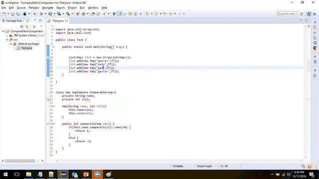 Difference between Comparable and Comparator interfaces of Java смотреть онлайн