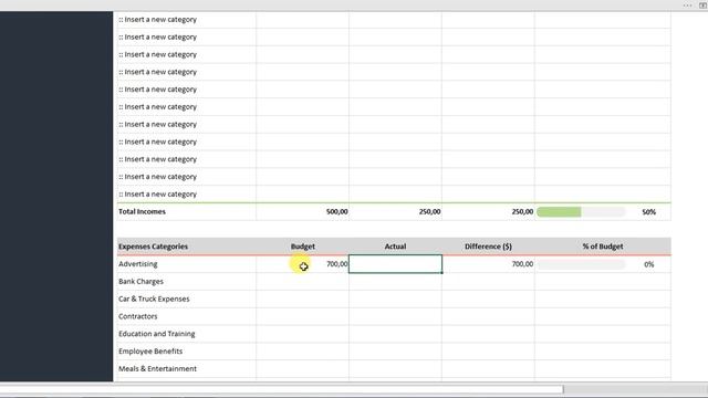 Budget vs Actual Spreadsheet Template смотреть онлайн
