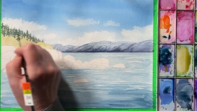 How to paint magic rocks in watercolor смотреть онлайн