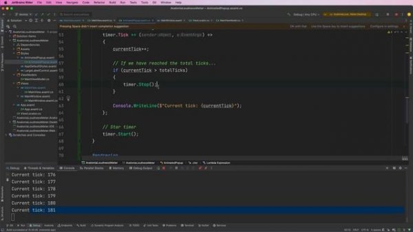 011. Avalonia UI - Animate In Code Behind