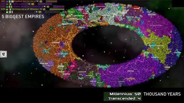 Galimulator - Empire Simulation Game | 5000 Stars 100.000 Years in 5 minutes смотреть онлайн