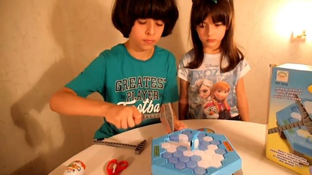Челлендж игра пингвин на льдине !!! Распаковка смотреть онлайн