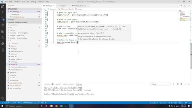 TD Ameritrade API Python Library: Streaming Pt. 2 смотреть онлайн