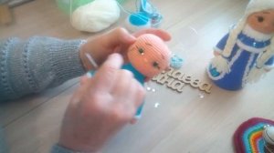 Снегурочка крючком// Автор - И. Кистаева//МК,  Часть - 5// Сборка и оформление.