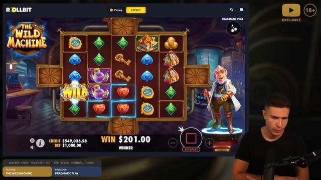 HIGHROLL SESSION - $1000 SPINS ON THE WILD MACHINE смотреть онлайн