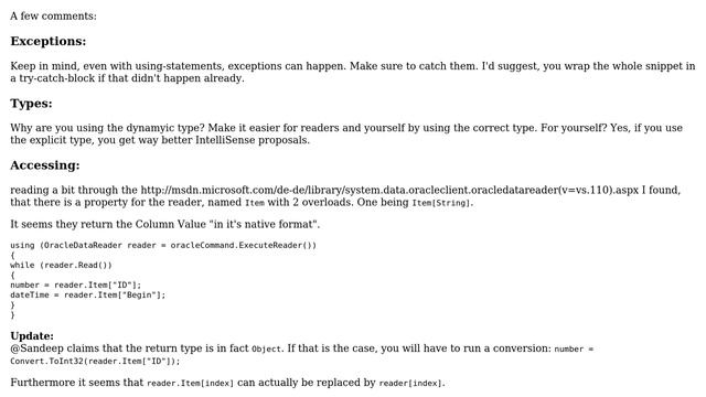 Code Review: C# with Oracle ODP.NET (2 Solutions!!) смотреть онлайн