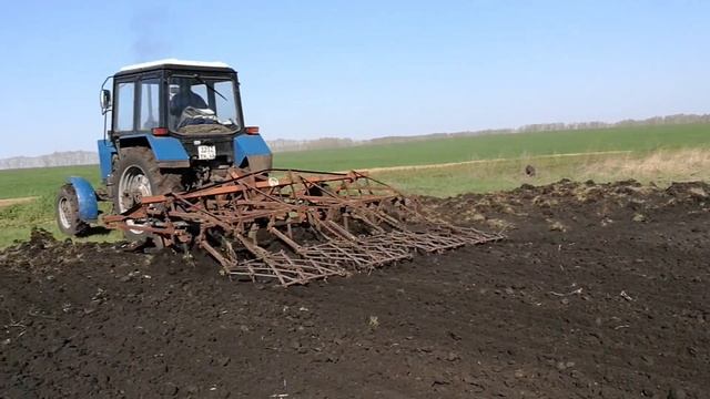 Культивация огорода весной трактором смотреть онлайн